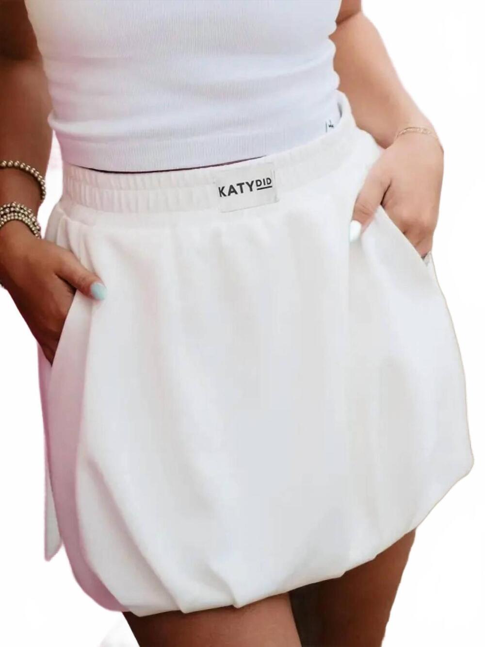 NEW KATYDID scuba bubble skirt in white